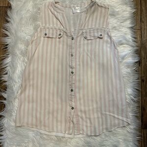 SirenLily Maternity Striped Tank Size Medium